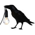 Miniatyrbillede 1 af 5: Sort-resin lucky bird krage væglampe bordlampe natlampe soveværelse sengebord stue væglampe ho