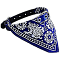 Miniatyrbillede 2 af 3: Pet Print Triangle Scarf - Kongeblå