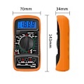 Miniatyrbild 2 av 5: Digital Multimeter Mini Manual Range Multimeter Batteritestare Mätare DMM-mätare för gör-det-själv AC DC Spänningstest DC Strömmotstånd Amperemeter Voltmeter Ohmm