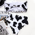 Miniatyrbillede 2 af 4: Kvinder Boho Polstret Push Up BH Bikini Sæt Badedragt M