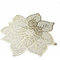 Pikkukuva 1 / 5: PV0013 Bauhinia PVC Placematto European Matt Gold Hollow Lotus Solid Color PVC Placemat Eristystyyny