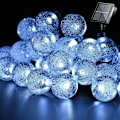 Miniatyrbillede 1 af 5: Udendørs Solar String Lights - 20 LED'er - 8 Modes - Krystalkugler - Vandtæt - IP65 - til have, gårdhave, træer, gård, pa