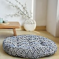 Miniatyrbillede 3 af 3: Tatami rund futon, stolehynde sædehynde - ocean wave 30X30 special børnehave