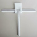 Miniatyrbilde 1 av 4: Dusjnal med sugekoppholder - 23 cm Sort - Vindusnal til bad - Silikon rustfrie stålvinduer