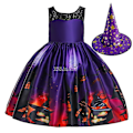 Miniatyrbilde 5 av 5: Barn Jenter Halloween Child Witch Costume Carnival Party A-3 110 (4T)