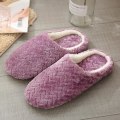 Miniatyrbilde 2 av 3: Dame Plysj sklisikre gulvtøfler Fluffy Flat Home Sko Purple 38-39