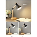 Miniatyrbillede 3 af 5: Creative Nordic Wooden Skrivebordslampe Sammenfoldelig Jern Bordlampe Øjenbeskyttelse Læselampe til Stue Soveværelse Boligindretning