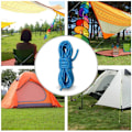 Miniatyrbild 5 av 5: Blå 4m x 4 mesh väska utomhus camping tält rep 4 mm tjockt rep reflekterande rep set