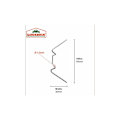 Miniatyrbilde 4 av 5: 100x drivhusglassklips i rustfritt metall 1,2 mm tykk Type W