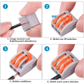 Miniatyrbilde 3 av 4: PTC Set Box 60 stk Quick Wire Connector Elektrisk kontakt for kontrollspak Combo Set