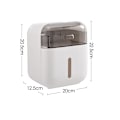 Miniatyrbillede 2 af 5: vægmonteret toiletpapirboks, uden boring, til opbevaring af toiletpapir (sort)