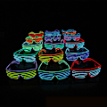 Miniatyrbild 3 av 4: halloween rave party disco nattklubb glödande glitterglasögon Random color