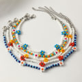 Miniatyrbillede 3 af 5: Multicolor Boho Beaded Ankellænke Justerbar Håndlavede Ankelarmbånd Modetilbehør til kvinder