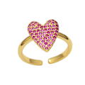 Pikkukuva 4 / 5: Sormus Vintage Zircon Heart Stud Säädettävä muotikoru Ac8945 Blue