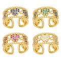 Pikkukuva 2 / 5: Sormus Vintage Zircon Heart Stud Muotikorut Ac8484 Green