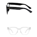 Pikkukuva 2 / 5: Rough Frame lasit Vintage Myopic Glasses Frame Anti Blue Light lasit (vaaleanharmaa)