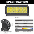 Miniatyrbilde 4 av 5: LED-arbeidslys, 7" 96W LED-arbeidslys for bil, LED-fjernlys LED, LED-hodelykt for motorsykkel, LED-hodelykt, LED-stang, 6000K fo