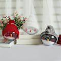 Miniatyrbild 4 av 4: Jul snögubbe boll prydnad