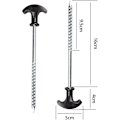 Pikkukuva 2 / 5: 6 kpl Teräs telttatapit Heavy Duty -tapit kierteellä retkeily- ja ulkoteltalle, 20cm，Fonepro，