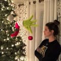 Grön lurvig Grinch arm prydnadshållare för julgran för Ch