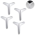 Pikkukuva 2 / 5: Metalliset huonekalujalat, 4 kpl metalliset timanttikolmio pöydän jalat Kaapin jalat Tee itse Vaihto kaapin sohvalle sohvahyllylle 15cm Silver