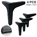Pikkukuva 1 / 5: Metalliset huonekalujalat, 4 kpl metalliset timanttikolmio pöydän jalat Kaapin jalat Tee itse Vaihto kaapin sohvalle sohvahyllylle 10cm Black