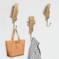 Miniatyrbillede 2 af 5: Vægkroge - Hattefrakketøj til soveværelsesindretning Guitarkroge og bøjler, 3 stk