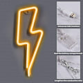 Miniatyrbillede 4 af 5: (Varm hvid neonform - Dual Use Lightning + USB batteriboks) LED festival stemningslys, til have, gård, indendørs og udendørs