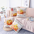 Miniatyrbilde 4 av 5: Høstputetrekk 45*45 cm For Høstdekor Sett med 4 Høsthøst gresskartema Farmhouse Pynteputetrekk til Sofa Sofa Hjemdekoratio Pumpkin Theme