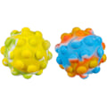 Miniatyrbild 1 av 4: 3D Dekompression Bubble Toy Pop Bubble Fingertop Toy Squeeze Ball Toy (2 STK Grön Vit Gul Färg