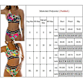 Miniatyrbild 5 av 5: Print Badkläder Vadderat Bikini Set Beach Fluorescent Yellow XL