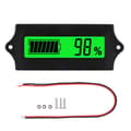 12V 84V GY6G Batteri LCD Voltmeter Grønt Lys Alarm