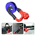 Miniatyrbillede 4 af 5: Winch Snatch Recovery Ring til Soft Shackle ATV Rcovery 41000 Lbs Blue ring red rope