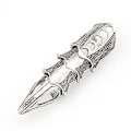 Pikkukuva 1 / 4: Retro Punk Gothic Armor Sormus Taivutettava Metalli Assassin Scroll Joint Knuckle Metal Full Finger Sormukset Miehille Naiset Korut