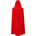 Miniatyrbilde 1 av 4: Kappe med fløyelshette Unisex Wizard Halloween Christmas Cosplay red 130cm
