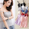 Miniatyrbilde 4 av 4: Dame Polstret Myk Casual BH Tank Top Dame Spaghetti Cami Topp White M
