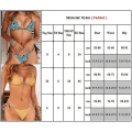 Miniatyrbild 4 av 4: Kvinnor Sexig Bikinithong Set Vadderade Push Up Badkläder Polka Dot White L