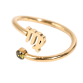 Miniatyrbilde 1 av 5: Kvinner Ring Constellation Rhinestones Klassisk mote Utseende Galvanisering fingerring for daglig bruk Virgo