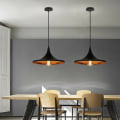 Miniatyrbilde 3 av 5: Industriell Retro Pendellampe E27 Lampe for soveromsbar Sort - Svart