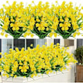 Miniatyrbillede 1 af 5: UV-resistente udendørs kunstige planter og blomster - Gul 8 STK