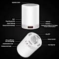 Pikkukuva 4 / 5: Herätyskello näytöllä Aika Tarra Slap Light Bluetooth-kaiutin Bluetooth-kaiutin Yöpöytälamppu FM-radiolla ja digitaalisella herätyskellolla kosketuksella