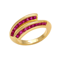Miniatyrbild 1 av 5: Ring Vintage Zircon Geometry Stud Modesmycken Ac10209 Rose