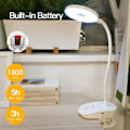 Pikkukuva 4 / 5: Langaton puristinpöytälamppu Opintojakso ladattava LED-lukupöytälamppu USB-pöytälamppu Flexo-pöytälamput
