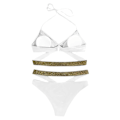 Pikkukuva 3 / 4: Naisten push-up-rintaliivit + lyhyt bikinisetti , uimapuku, uimapuku White L
