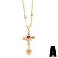 Pikkukuva 3 / 5: Kaulakoru Vintage Zircon Cross Muotikorut Ac9126 B