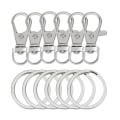 Miniatyrbillede 3 af 4: 60 stk Taskespænde Metal Nøgleringe Diy Nøglering Tilbehør Zinklegering Nøglering Spænde (sliver)
