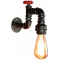 Miniatyrbillede 1 af 4: Industriel Loft Væglampe Vandrør Pibe Retro Sort Jern Lysekrone Lampe Lys til Stue