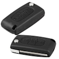 Miniatyrbilde 3 av 3: Erstatning med 3 knapper Fjernkontrollnøkkelveske Shell Entry Fob-deksel med for Peugeot Citroen C2 C3 C4 C5 C6 C8 (svart)