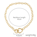 Miniatyrbild 1 av 5: Halsband Hjärta Metallic Element Modesmycken B1523 N2203-17