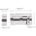 Miniatyrbilde 2 av 5: 10 stk 2"X1" rustfritt stål automatisk portlås maskinvare for skurdører og vinduer (med skruer)